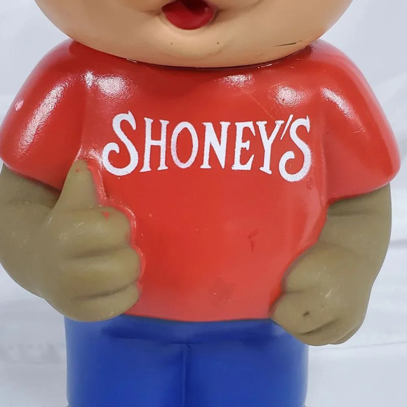 Shoneys Bear Coin Bank 1993 Vintage 8" Tall Remove Head To Access Coins - Picture 5 of 12